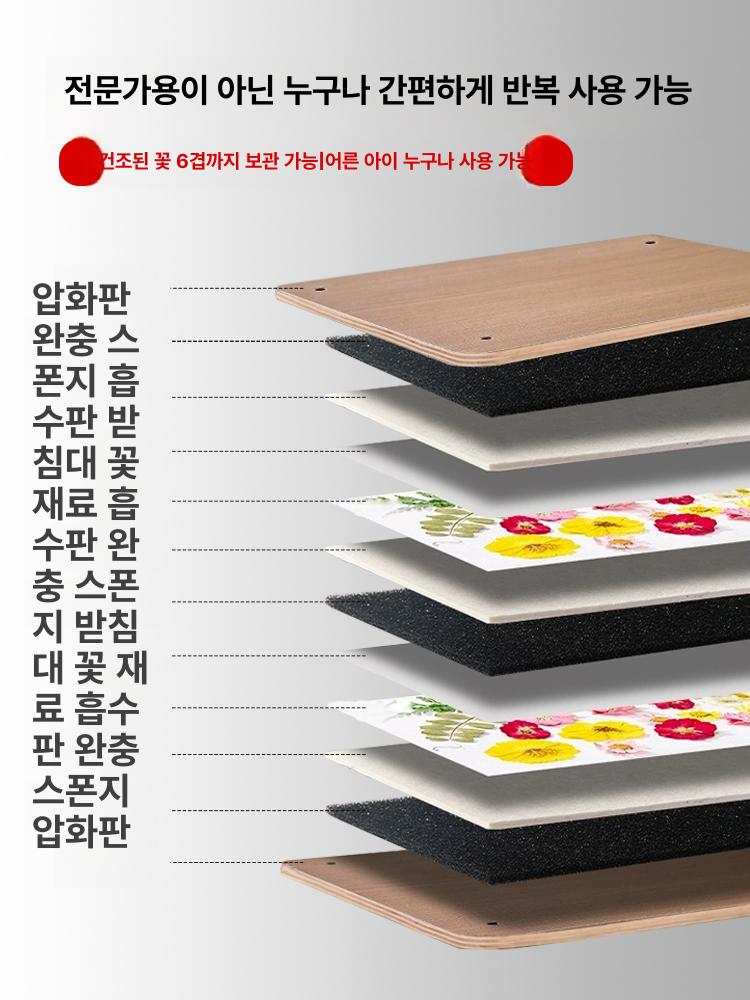 압화공예 압화기 핸드메이드 누르미 머신 꽃 도구 강화 미디엄 엠보스터 19 세트 26cm 7개 - 상세 이미지 3