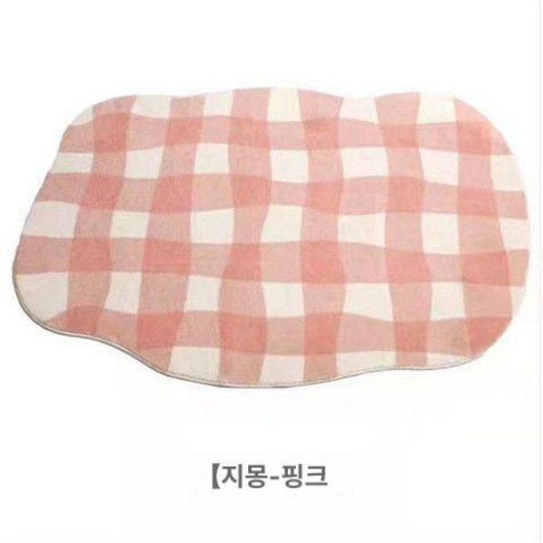 감성 플라워 러그 비정형 원형 현관 사계절 대형 꽃밭 장미 컬러풀 플라워 레드 40cmx60cm - 상세 이미지 4