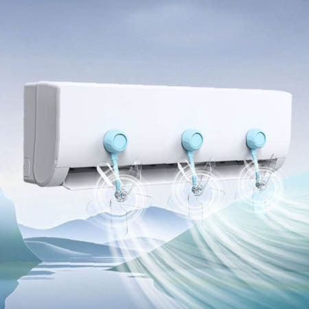 SALIMSTU 에어컨 바람방향 조절팬 냉방효율 향상 무동력 회전식 순환기 실내용품 1개