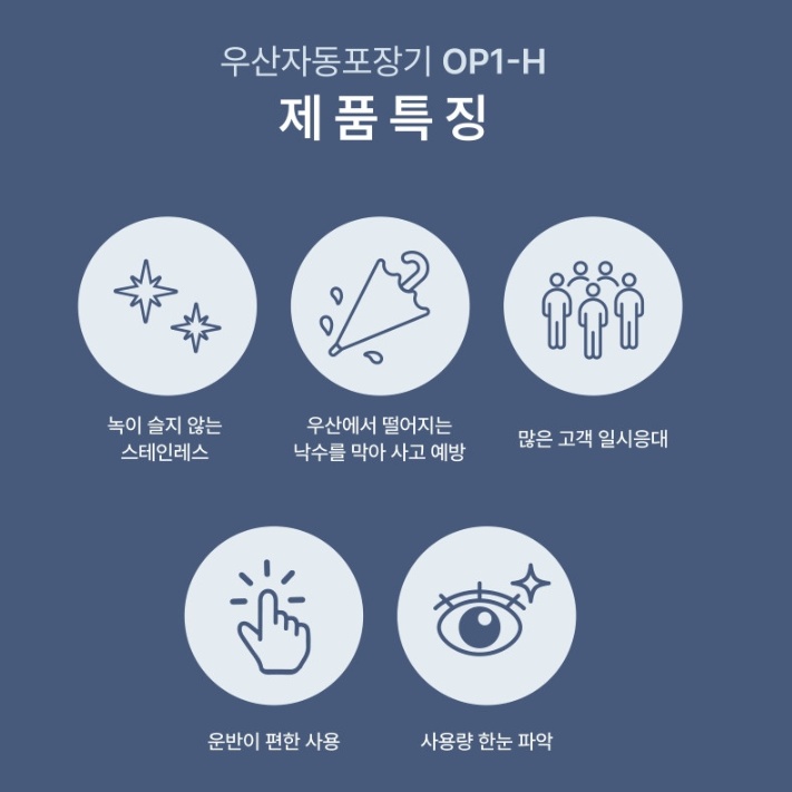 업소용 우산비닐포장기 1구 빌딩출입구 스텐 자동우산포장기 - 상세 이미지 3