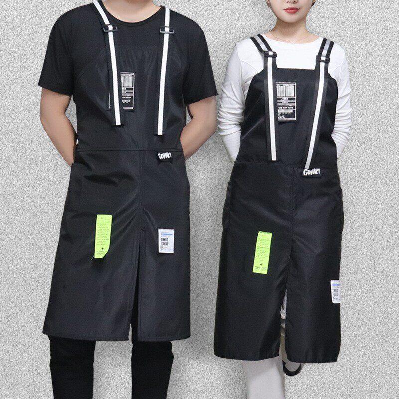 미용앞치마 작업복 미용사 네일샵 밴드 캔버스 공방 카페 다용도 - 상세 이미지 3