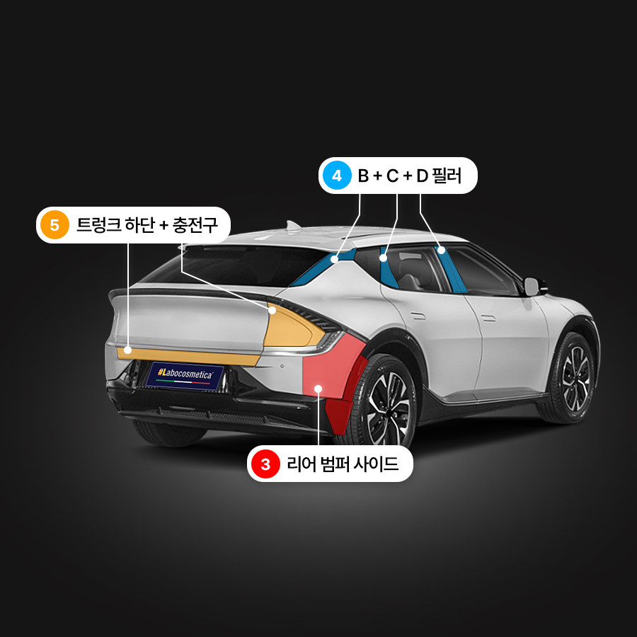 라보코스메티카 기아 EV6 일반/FL PPF필름 헤드라이트 앞범퍼 뒷범퍼 트렁크 부분PPF - 상세 이미지 3