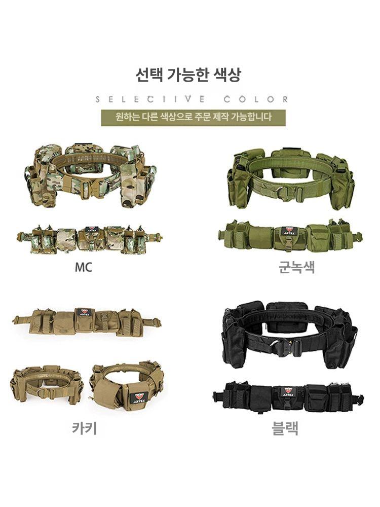 툴벨트 파우치 허리 휴대용 공구백 작업용 벨트 보관 프리사이즈 카키 - 상세 이미지 4