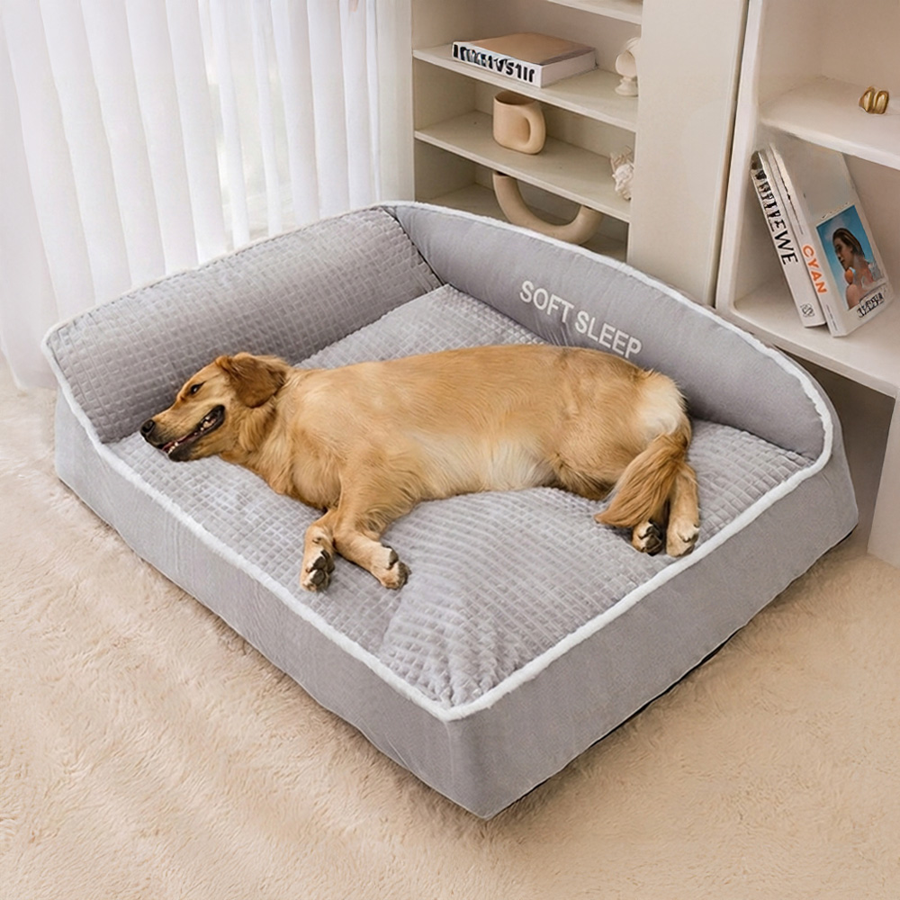 햇살맑은집 대형견 강아지 방석 폭신한 쿠션 커버분리 세탁가능 사계절 침대 대형