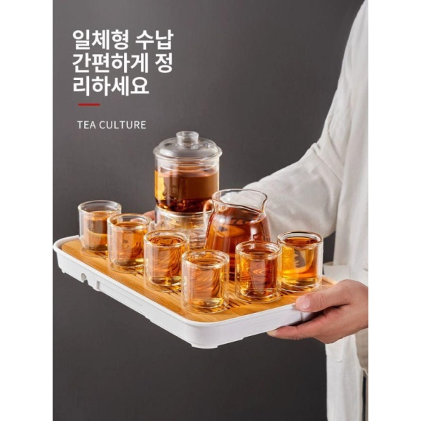 세련된 자동 유리 찻주전자 딤섬티팟 찻집게 찻주걱 간단포장 301ml~400ml 차도구 간단포장 350ml 301ml~400ml - 상세 이미지 5