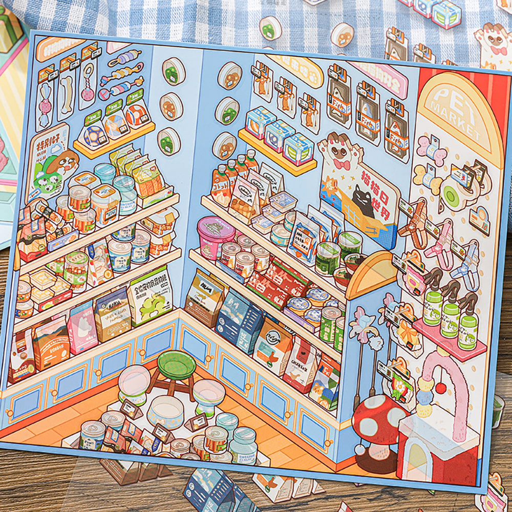 [세트구매 4종] 3D방꾸미기 다꾸 스꾸 씬스티커 매직 쇼윈도 이미지 2