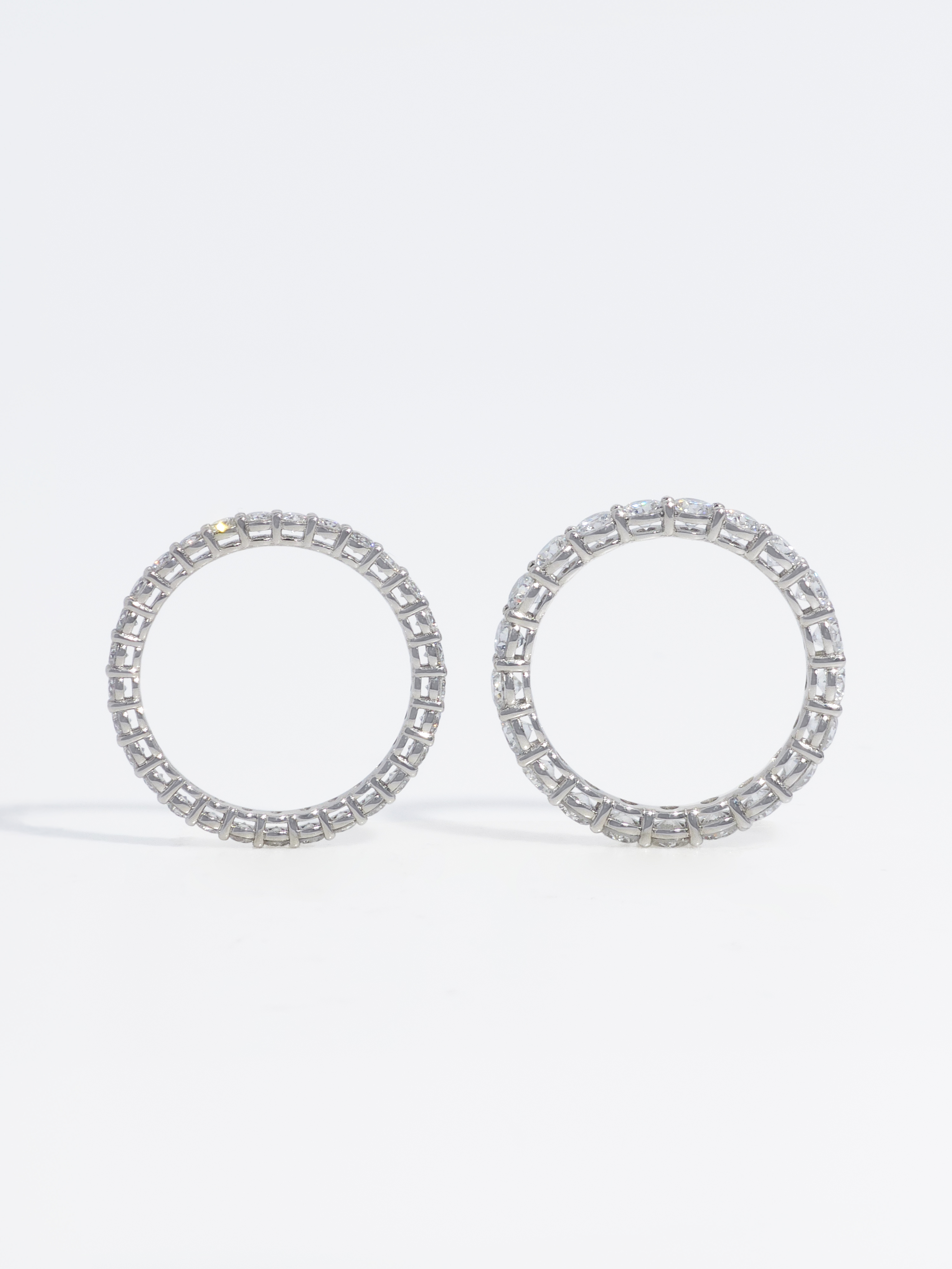 랩다이아몬드 가드링 반지 2mm 1부 쉐어드프롱 14k 이미지 4
