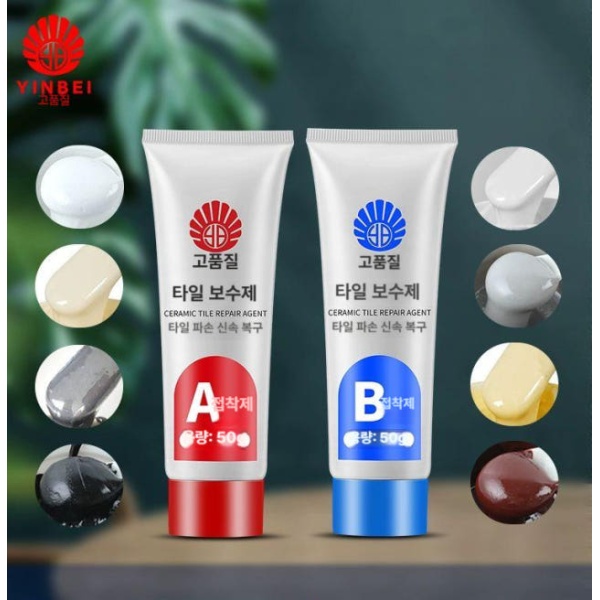 강력 수리 타일 깨짐 욕조 세라믹 대리석 포슬린화이트 100g A 포슬린화이트 100g A - 상품 이미지