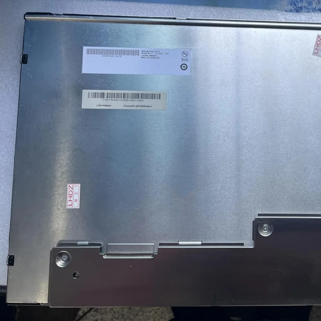 G173HW01 V0 17.3인치 산업LCD 화면