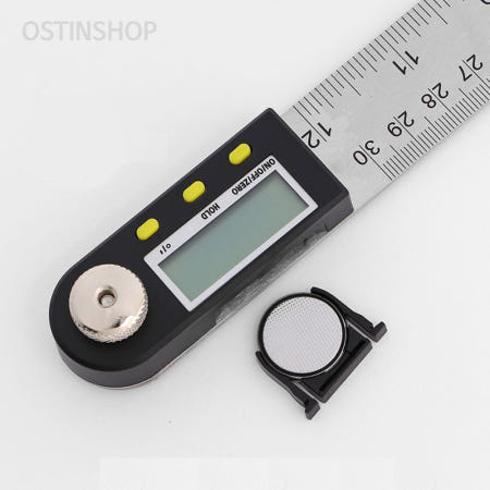 오스틴포유 협력사 오스틴샵 디지털 스틸 각도기 (30cm) 디지털각도기360 각도계 360도각도기자
