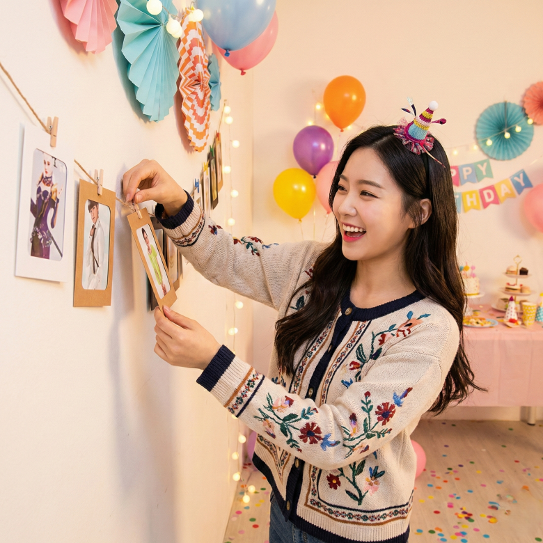 감성 사진 가랜드 페이퍼 액자 자취방 벽 꾸미기 인테리어 소품 이미지 7