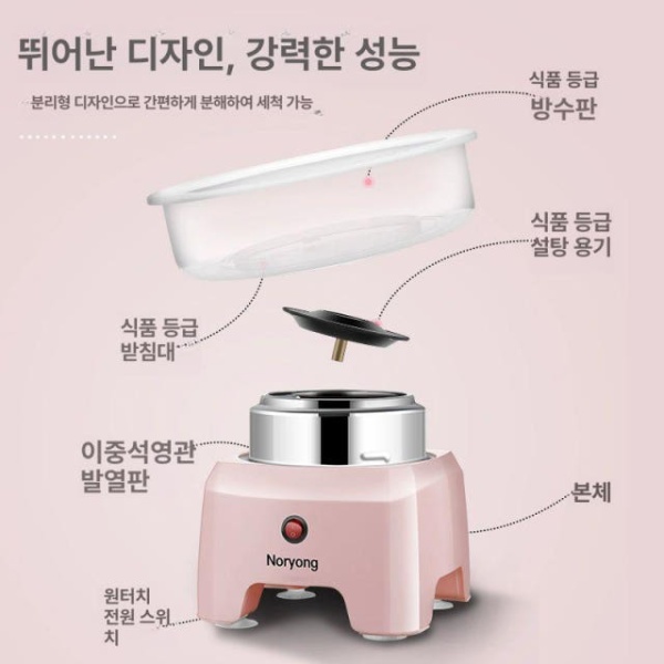 최신형 핑크 솜사탕기계 10개 메이커 컬러 1팩 핑크 10개 컬러 1팩 - 상세 이미지 4