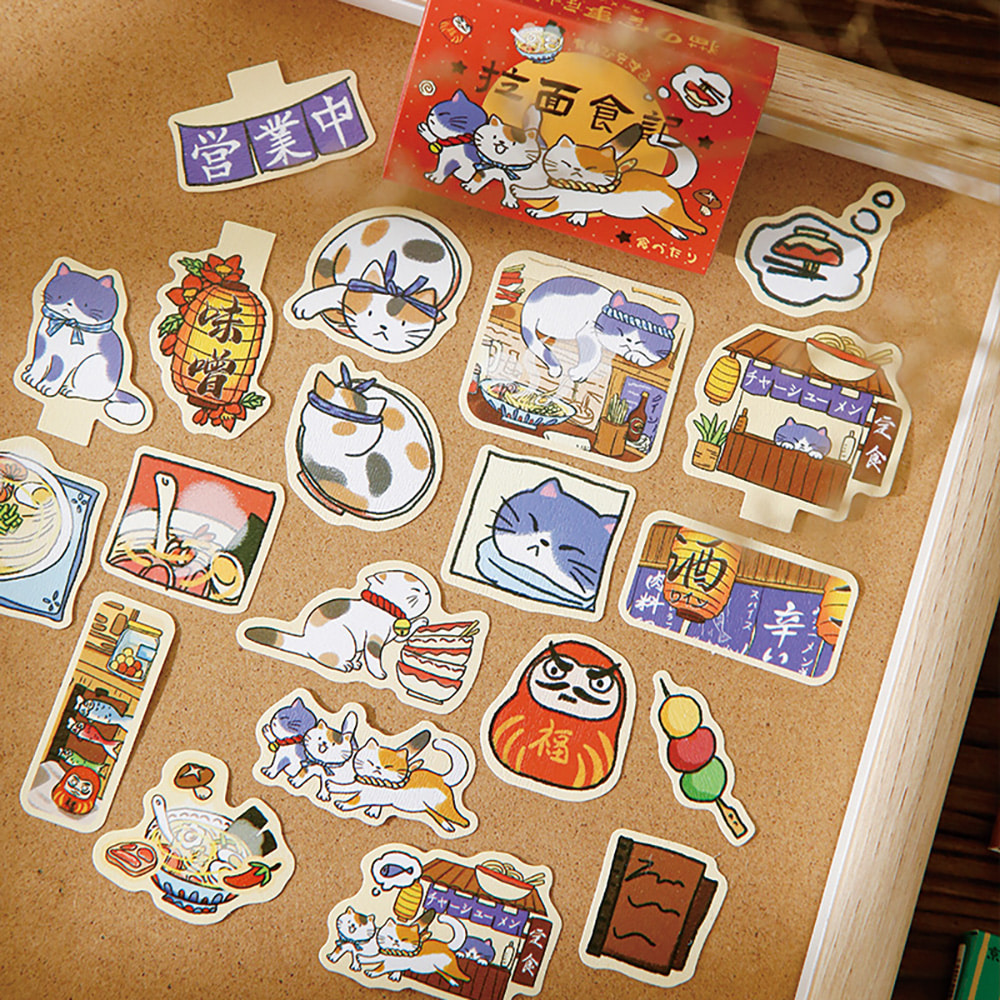 [세트구매 4종] 일본풍 고양이 다꾸 박스스티커 실사용 후기 | 효과 있을까? - 대표 이미지