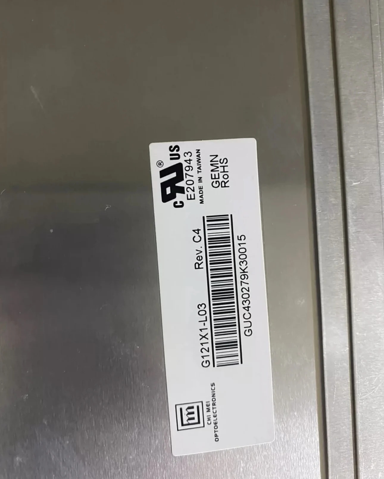 오리지널 12.1인치 G121X1-L03 LCD 모니터
