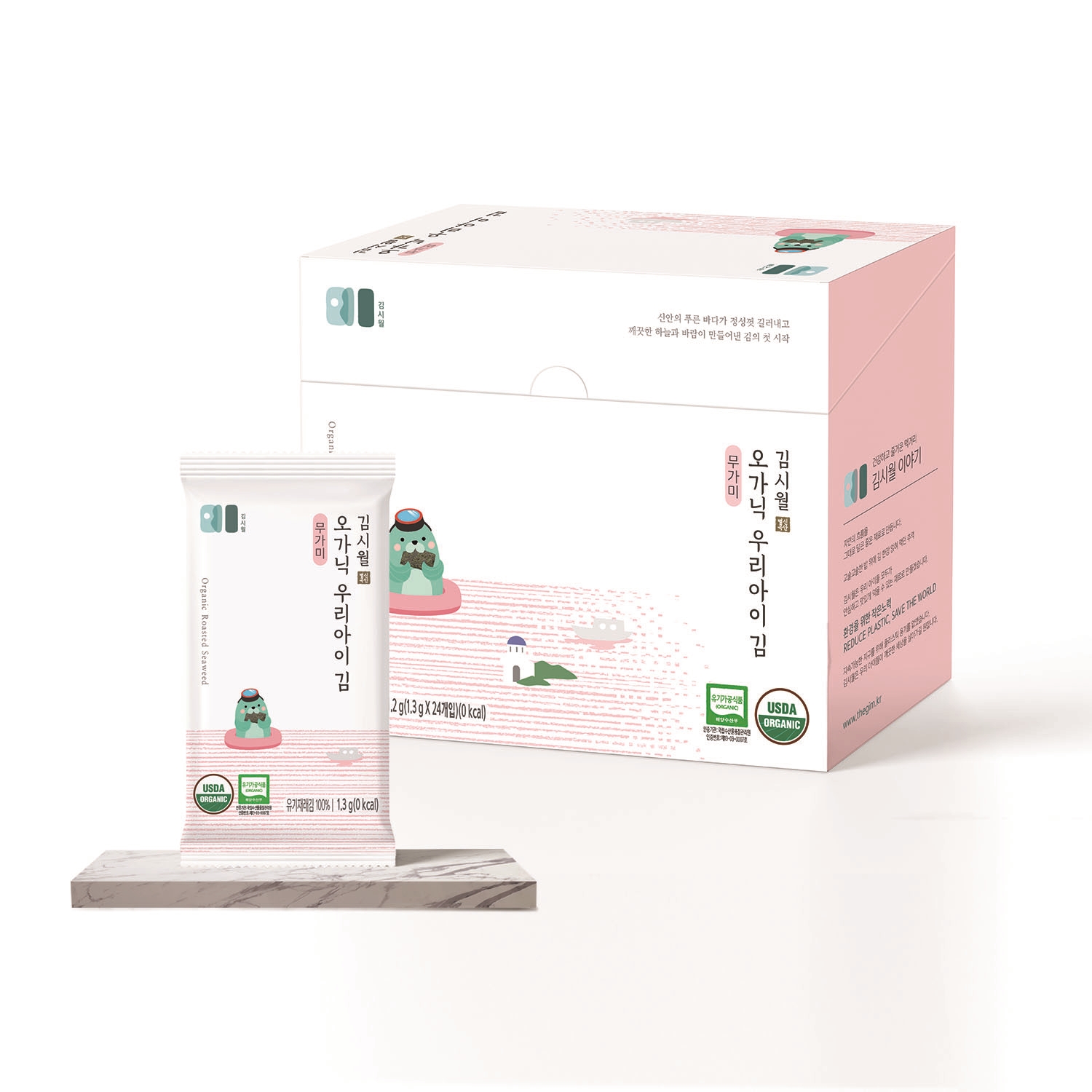 김시월 오가닉 무가미 아기김 어린이김 24봉 1박스