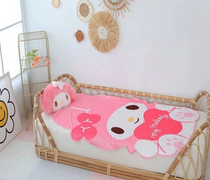 산리오 여름 담요 에어컨 학생 소녀 낮잠 한교동 마이멜로디 시나모롤 시나모롤 담요 155 x 95cm - 상세 이미지 3