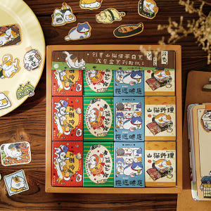 [세트구매 4종] 일본풍 고양이 다꾸 박스스티커 실사용 후기 | 효과 있을까? - 상품 이미지 2