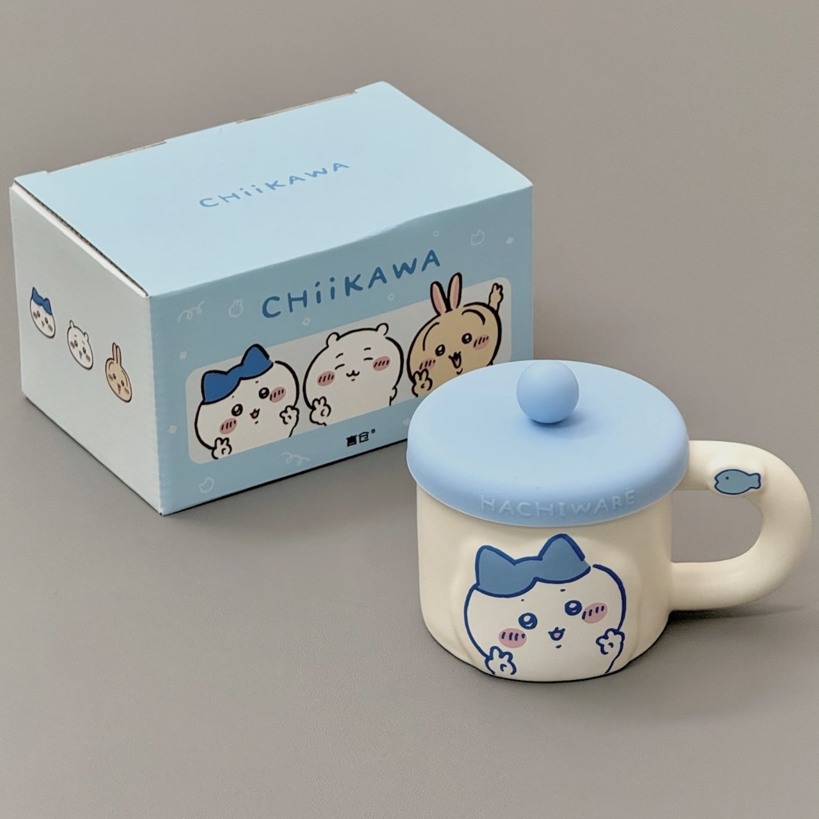 치이카와 세라믹 물컵 먼작귀 머그 컵 음료 커피 차 우유 우사기 하치와레 치이카와 [컵 뚜껑 포함] 프리사이즈 - 상세 이미지 3