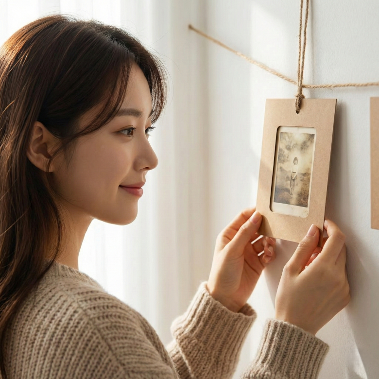 감성 사진 가랜드 페이퍼 액자 자취방 벽 꾸미기 인테리어 소품 이미지 8