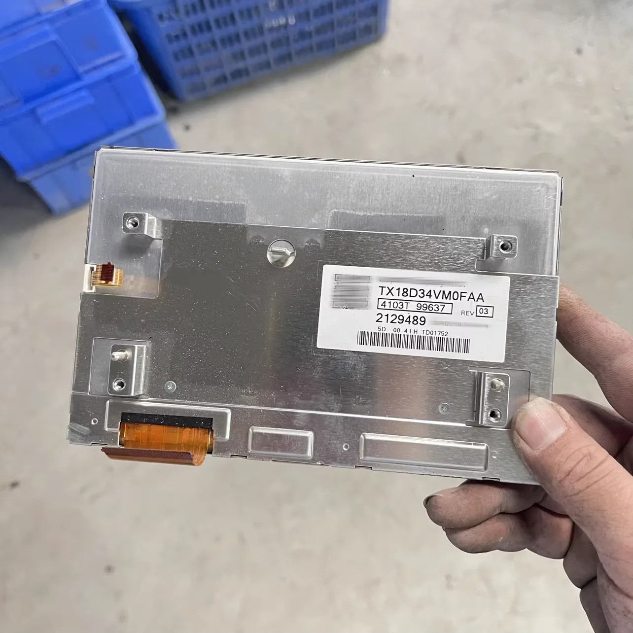7인치 TX18D34VM0FAA LCD 디스플레이 화면