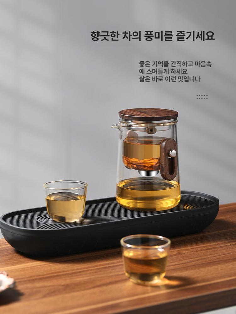 여행용 티팟 찻잔 세트 차우리기 파우치 거름망 필터 펭귄 컵 330ml 여행 세트 1주전자3컵 - 상세 이미지 4
