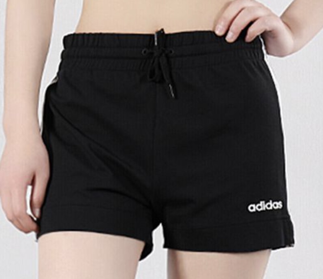 아디다스 3S SHORT 블랙 여성 니트 반바지