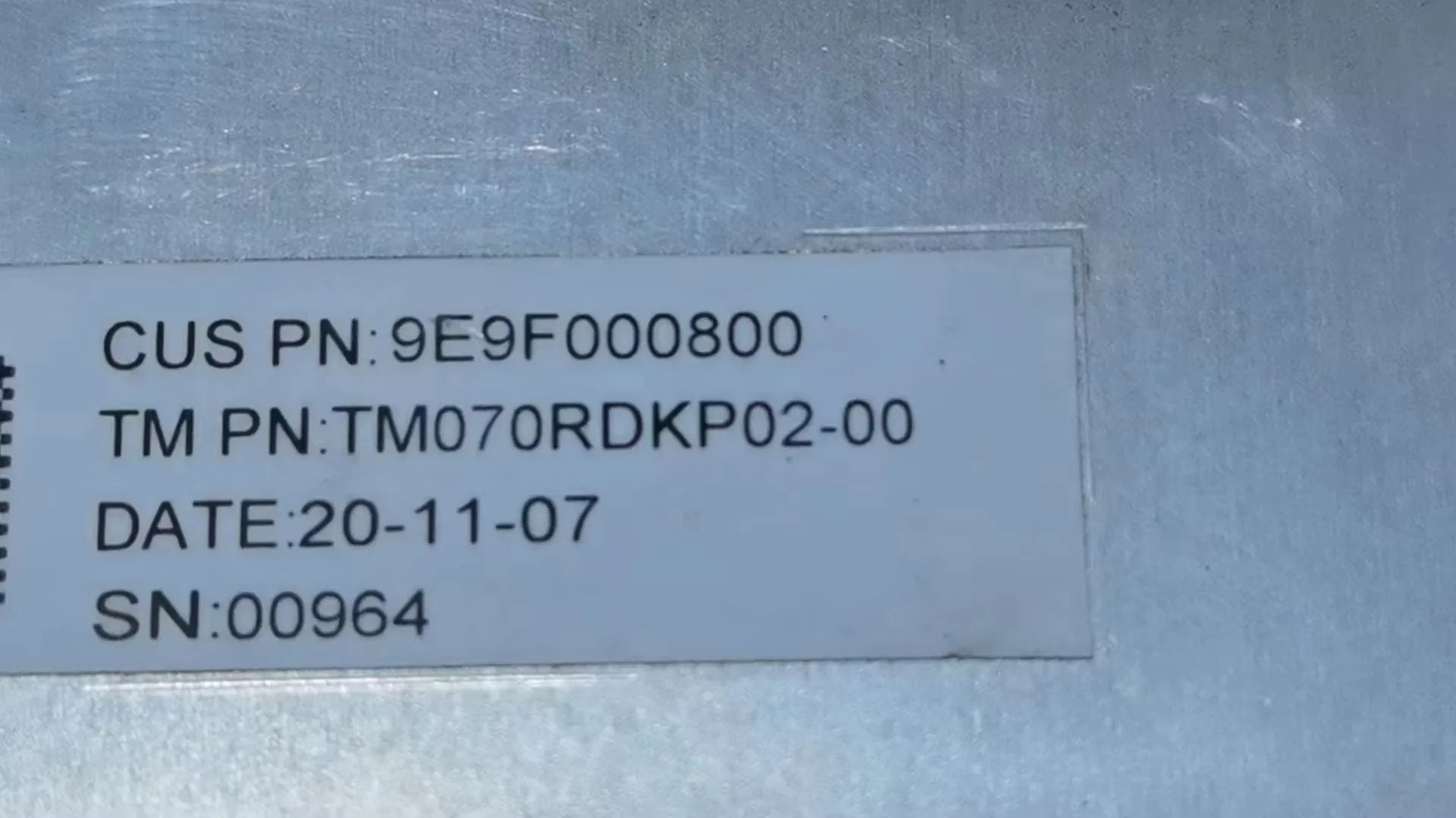 TM070RDKP02-00 LCD 디스플레이 화면