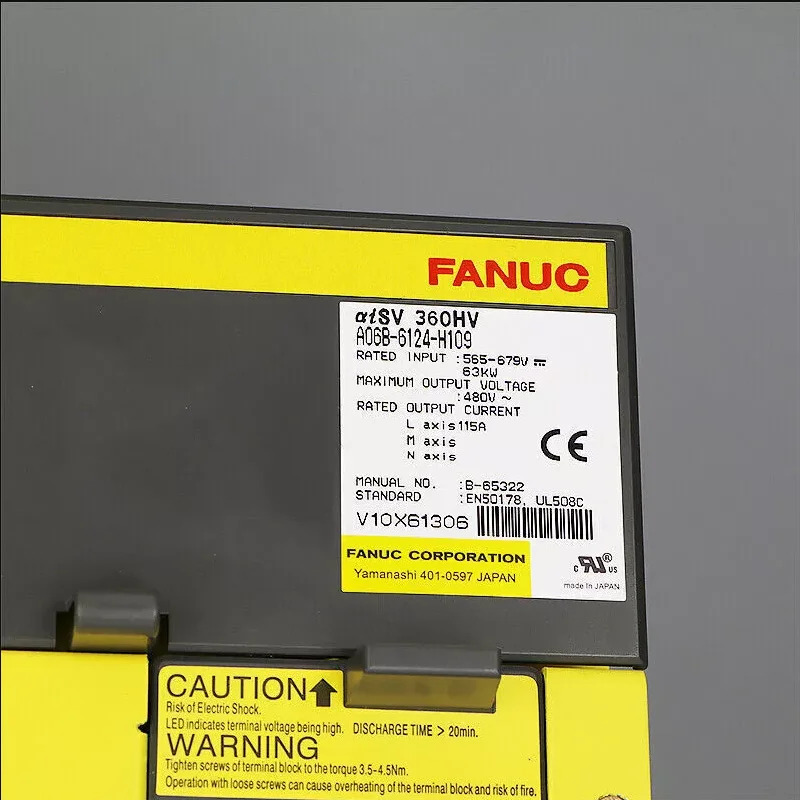 새 A06B-6124-H109 Fanuc 드라이브 12 개월