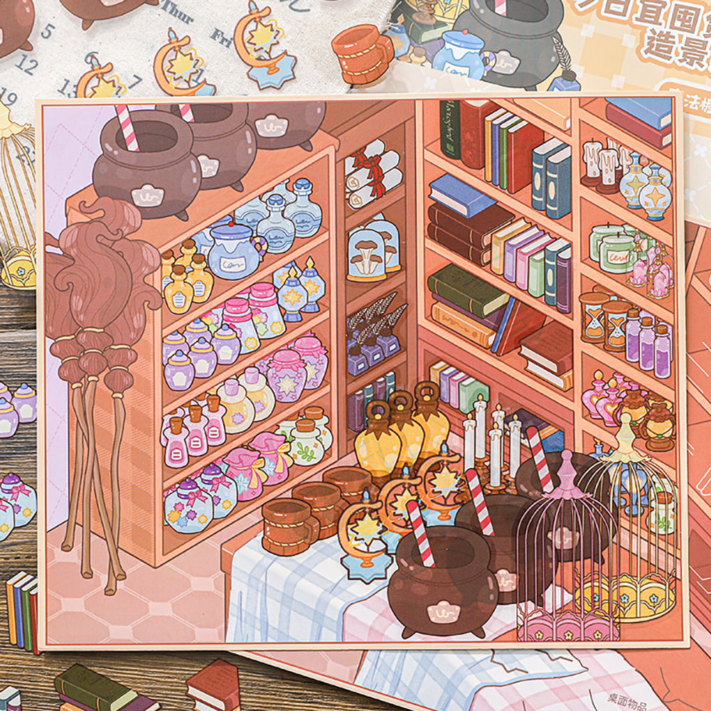 [세트구매 4종] 3D방꾸미기 다꾸 스꾸 씬스티커 매직 쇼윈도 이미지 3