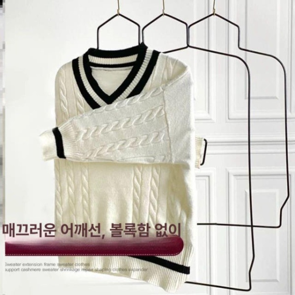 프리미엄 니트 셔츠 확장기 암홀 복원 블랙 싱글 바디 랙 1개 블랙 싱글 소매 랙 1개 - 상세 이미지 3