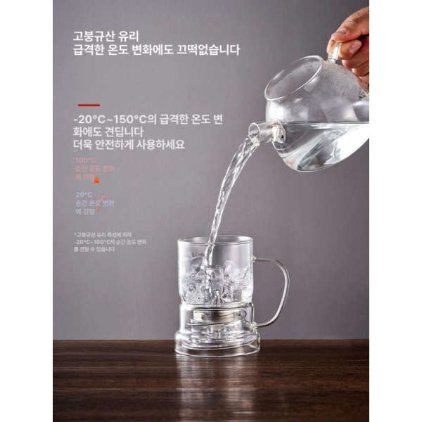 세련된 자동 유리 찻주전자 딤섬티팟 찻집게 찻주걱 간단포장 301ml~400ml 차도구 간단포장 350ml 301ml~400ml - 상세 이미지 4