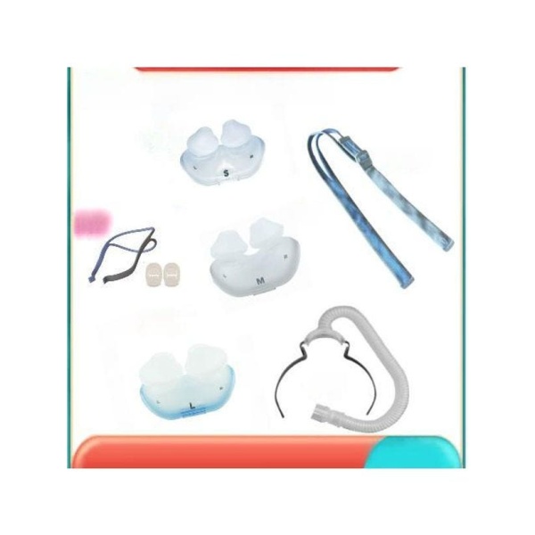 최적화된 비강 쿠션 마스크 프레임과 교체용 필로우 교체 CPAP S 코 베개 패드 국내용 헤드밴드+스냅 버클 - 상세 이미지 2