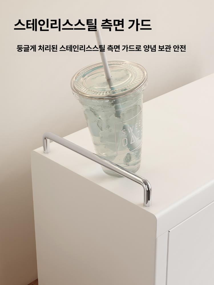 철제 커피머신선반 싱크대위수납장 서랍 양념 미니 다용도 커피장 홈카페 찬장 - 상세 이미지 4