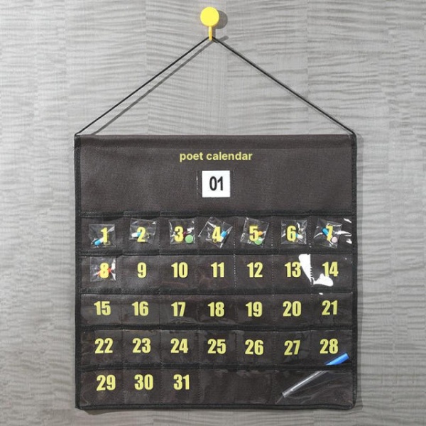 스마트 복약관리 약 먹는 달력 습관 간편한 투약 지킴이 큰글씨 커피색 44 x 44cm 커피색 44 x 44cm - 상품 이미지