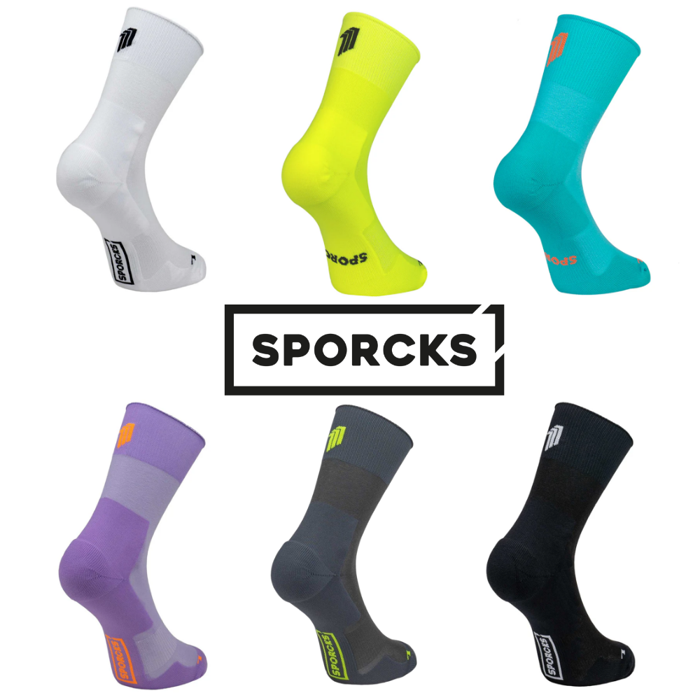 스포크스 러닝양말 압박 마라톤 삭스 미드컷 SPORCKS 그레이, M (255-270mm) - 상품 이미지