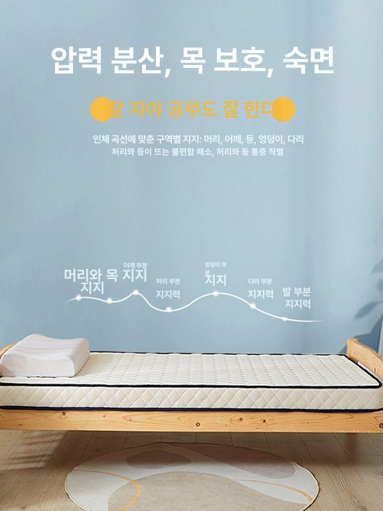 소형 매트리스 1인용 바닥용 니트 토퍼 손님 원룸 슈퍼싱글 라텍스 메모리폼 - 상세 이미지 2
