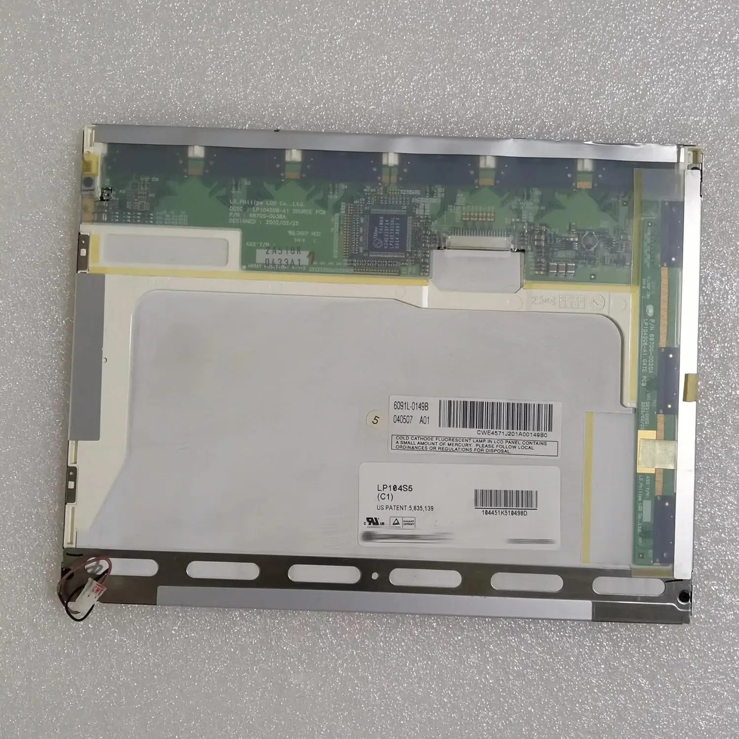 LP104S5 C1 10.4인치 800x600 TFT LCD 화면