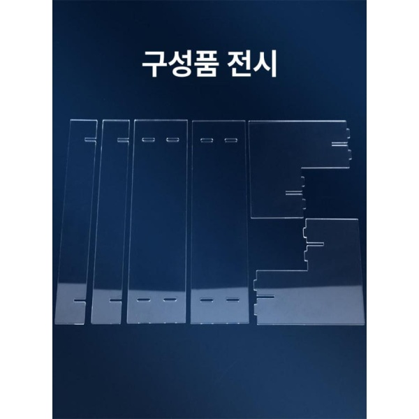 프리미엄 투명 아크릴 3단 50cm 진열대 악세사리 전시대 계단식 선반 스탠드 1단 20cm - 상세 이미지 5