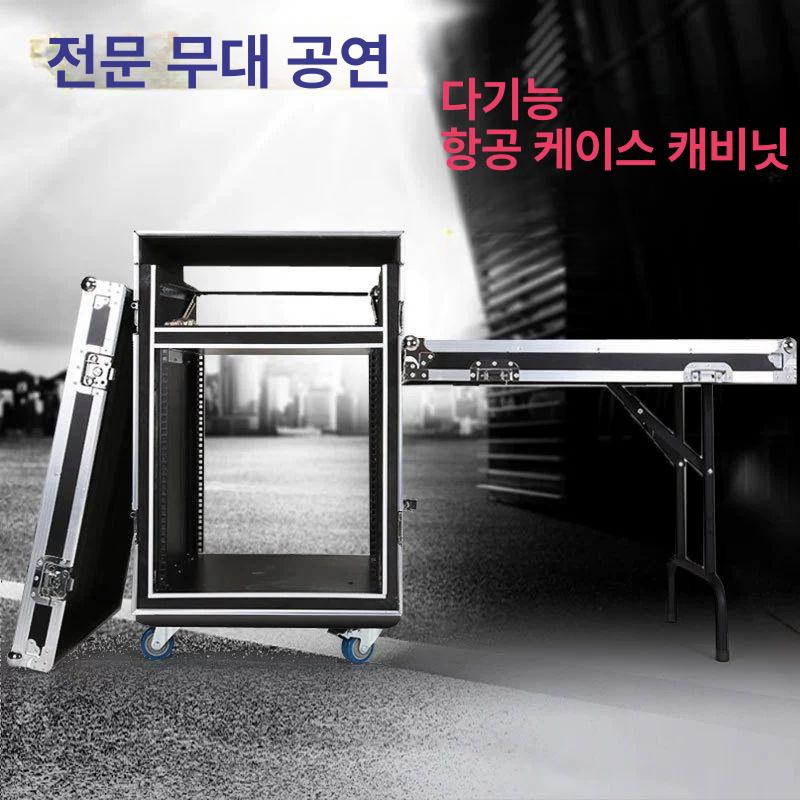 이동식 음향 랙케이스 방지 캐비닛 오디오 충격 앰프 12U 이층 3도어 1개 - 상세 이미지 2