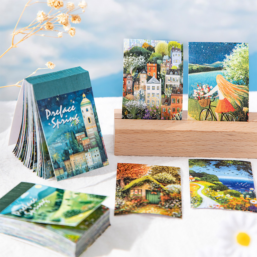 [세트구매 4종] 풍경 일러스트 미니 다꾸 스티커북 실사용 후기 | 효과 있을까? - 대표 이미지