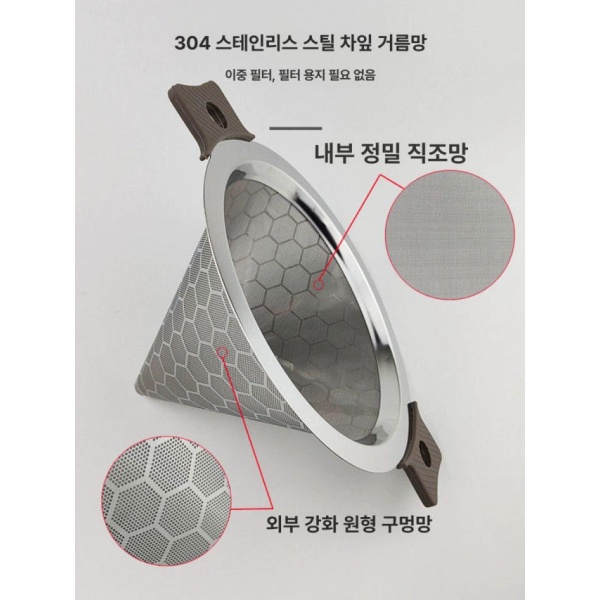 프리미엄 밀크티 거름망 필터 와인 스테인리스 채망 메쉬 대형 500ml 계량컵 표준 300메쉬 10cm 고순도 차 얼룩 제거제 20봉지 - 상세 이미지 3