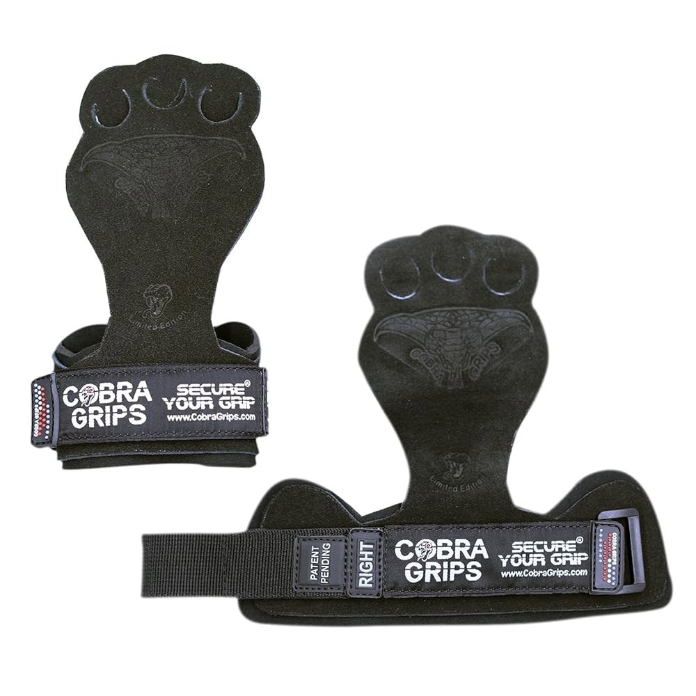 Cross Training Grips 최고의 체조 굳은살 누벅 10.8-12.7cm(4.25-5인치), 보호합니다. 블랙 및 물집 턱걸이 (미디엄 가죽) 손을 풀업으로부터 역도 - 상세 이미지 3