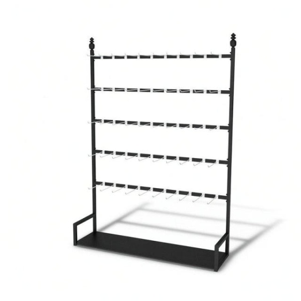 진열 최적화 선반형 철제 액세서리 양말 휴대폰 케이스 화이트 135 x 33x60 4칸 20개 후크 맞춤 주문 고객 서비스 문의 - 상품 이미지