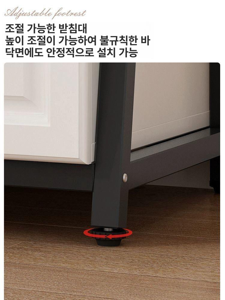 베이커리 진열대 흰색 진열장 선반 마트 팬트리 철제 80x40x145cm 프레임 A - 상세 이미지 5