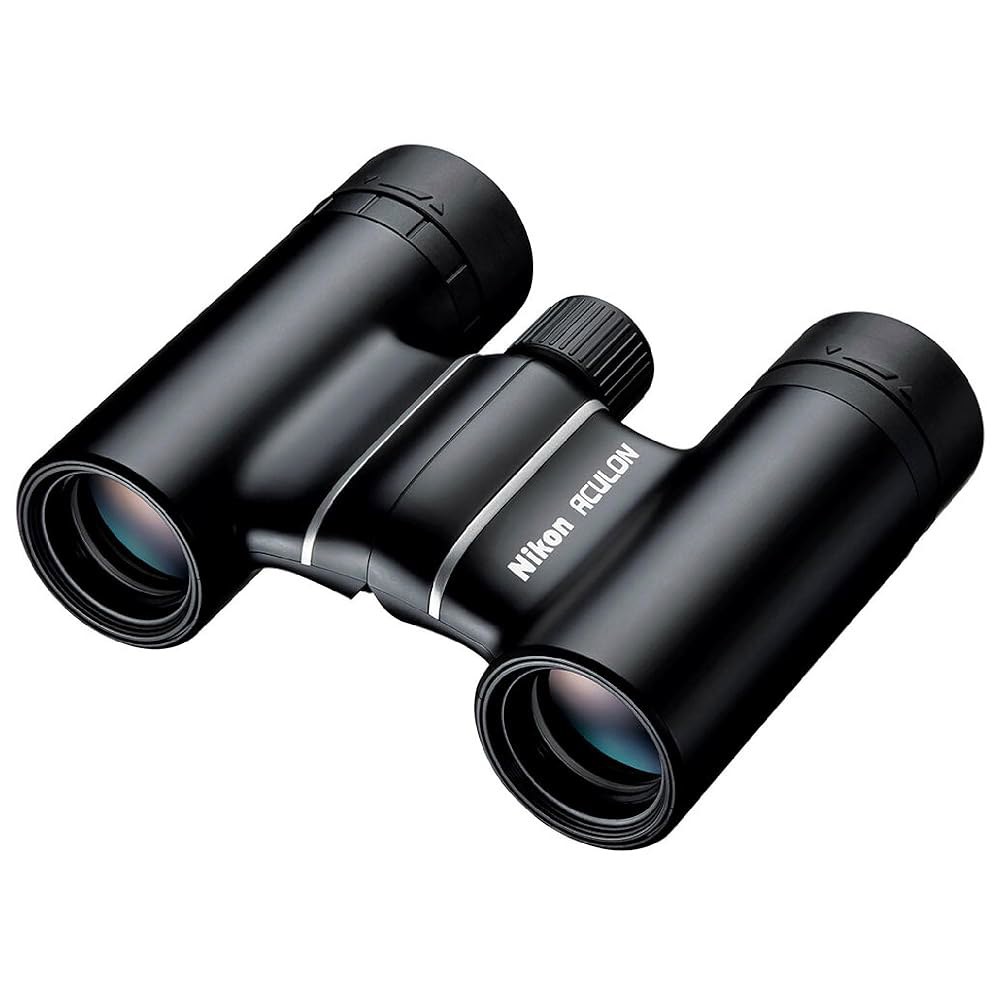 니콘 ACLON T02 컴팩트 쌍안경 - 여행, 스포츠, 콘서트, 관광을 위한 21mm 대물렌즈, 다층 코팅 광학, 인체공학적 디자인 Black - 상품 이미지