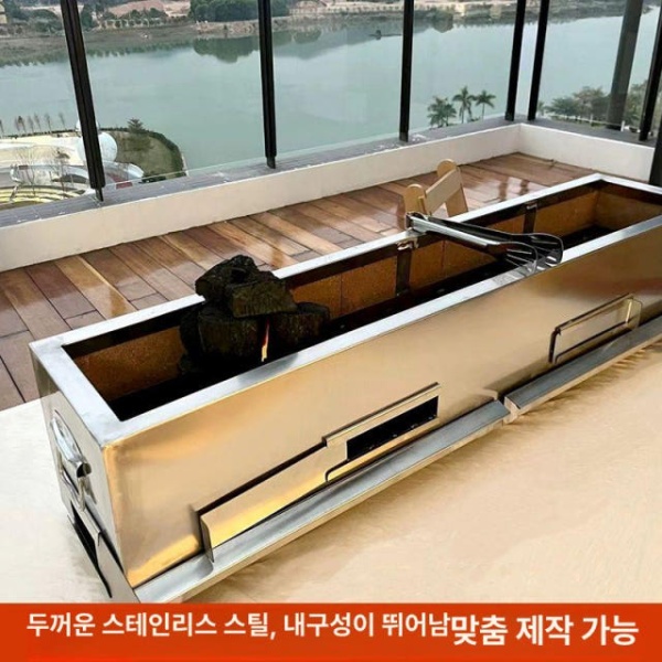 프리미엄 꼬치구이 야끼토리 야끼니꾸 화로 숯불 그릴 일본식 꼬치집 80cm 20cm 12cm 꼬치집 60cm 20cm 12cm - 상세 이미지 3