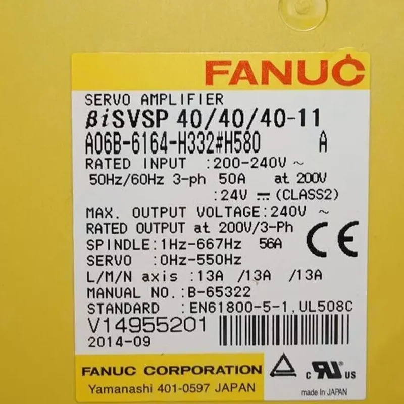 새 A06B-6164-H332 Fanuc 드라이브 12 개월