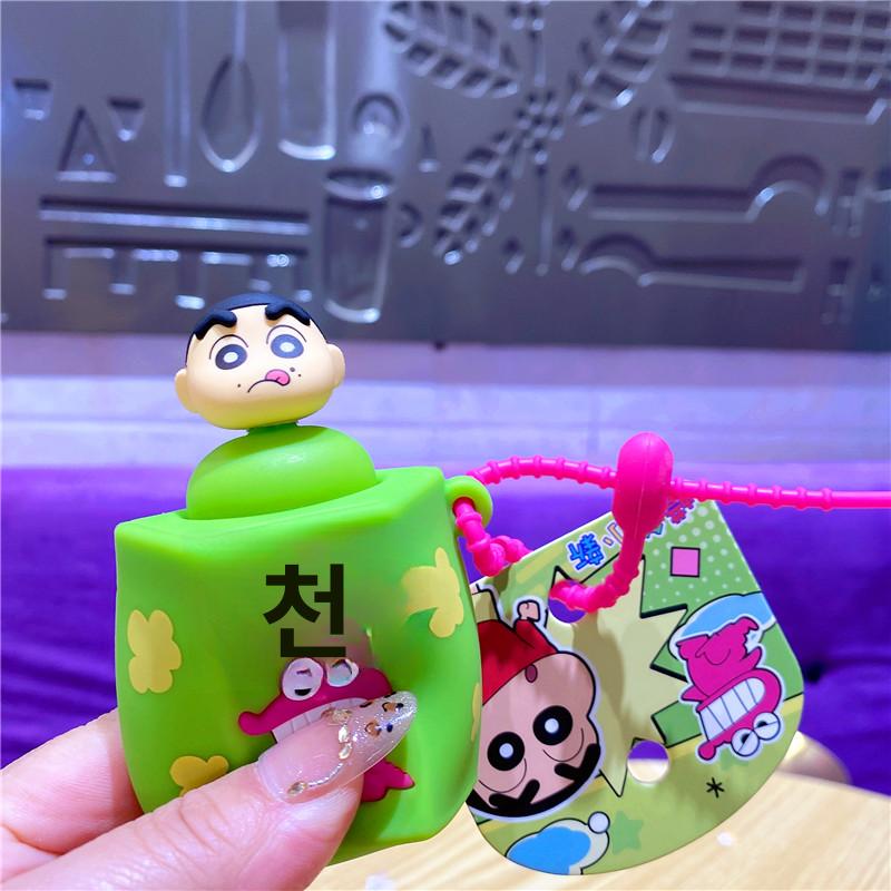 짱구 키링 열쇠고리 스트레스 해소 실리콘 재질 가방 백팩 장식 키홀더 펜던트 크레용 신짱 초코비 - 상세 이미지 3
