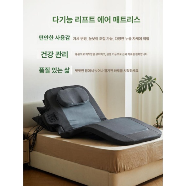 프리미엄 리클라이닝 침대 매트리스 등받이 노인 모션베드 전동 75cm 메시 보드 그레이 팔걸이 B 75cm 짧은형 메시 보드 그레이 - 상세 이미지 5