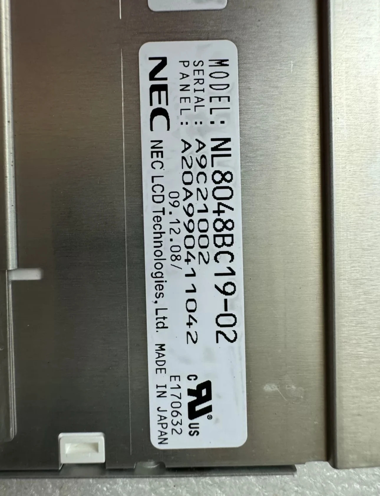 NL8048BC19-02C NL8048BC19-02 LCD 화면 7 인치